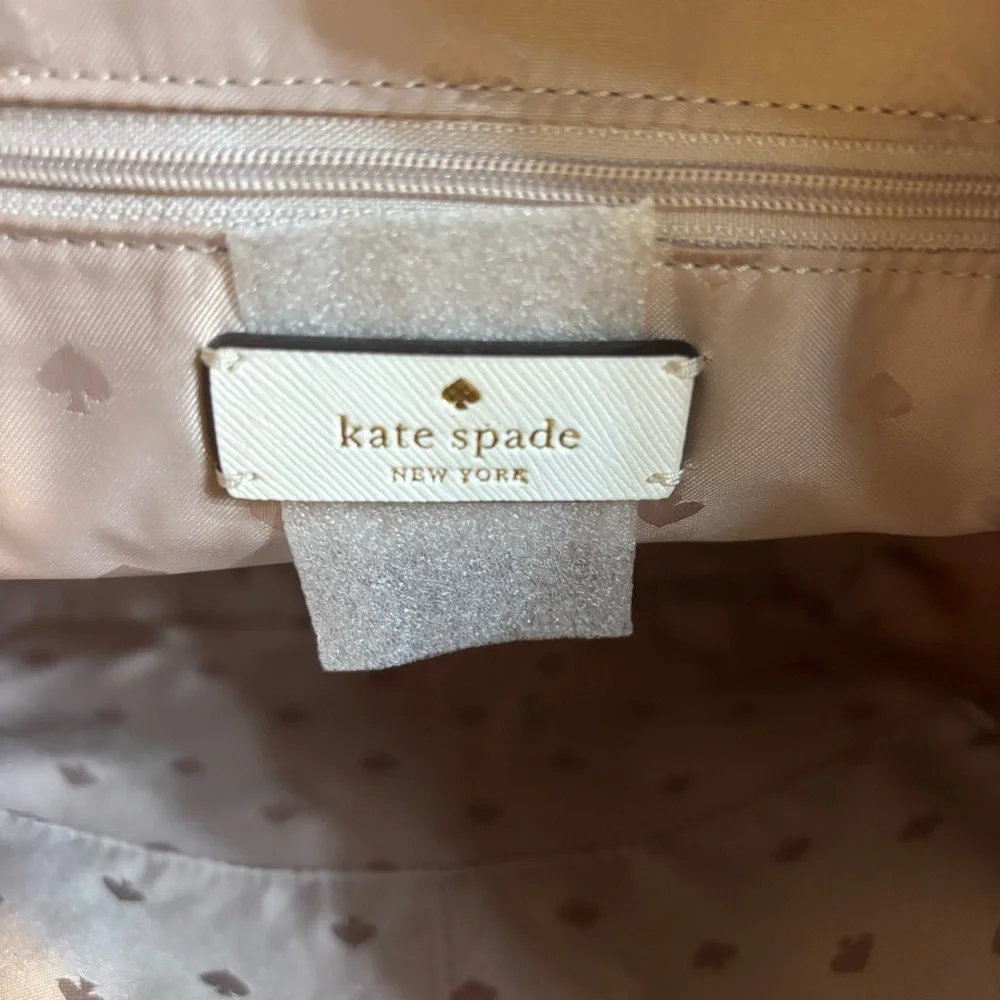 NWT Kate Spade Tote Parchment White Bag Saffiano PVC Daily K8662 Gold Logo NEW